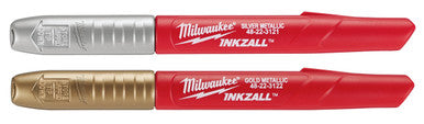 Milwaukee 48-22-3123 2 Pack INKZALL Silver/Gold Metallic Fine Point Marker