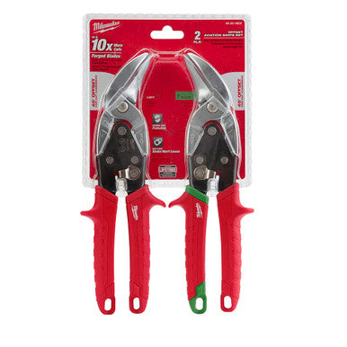 Milwaukee 48-22-4523 2-Piece Offset Aviation Snip Set