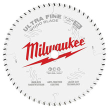Load image into Gallery viewer, Milwaukee 48-40-0730 7-1/4&quot; 60T Ultra Fine Finish Circular Saw Blade