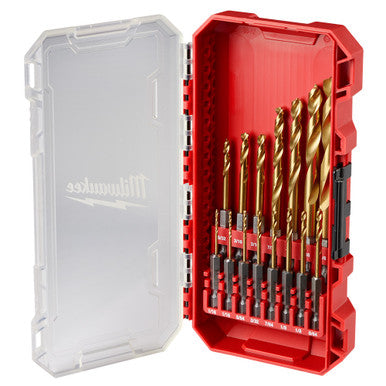 Milwaukee 48-89-4670 15 Pcs SHOCKWAVE Impact Duty RED HELIX Titanium Drill Bit Set