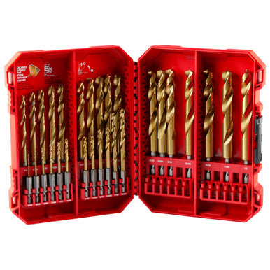 Milwaukee 48-89-4672 29 Pcs SHOCKWAVE Impact Duty RED HELIX Titanium Drill Bit Set