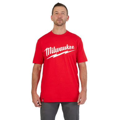 Milwaukee 607R-2X Heavy Duty Tee - Short Sleeve Logo Red 2X