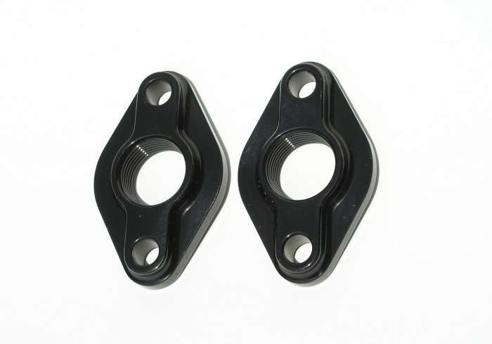 MEZIERE WP80S BBC Water Pump Port Adapters - Black (2pk)