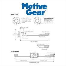 Load image into Gallery viewer, Motive Gear 26014036 Axle Shaft-GM 8.5 for Select Chevrolet Caprice