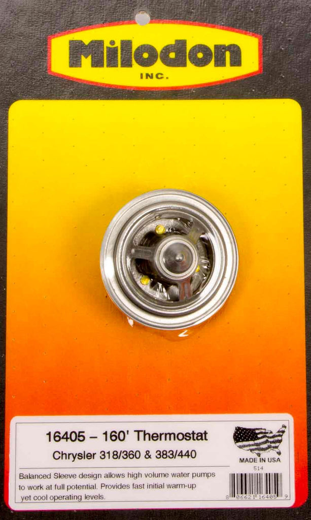 MILODON 16405 160 Degree Thermostat - Mopar