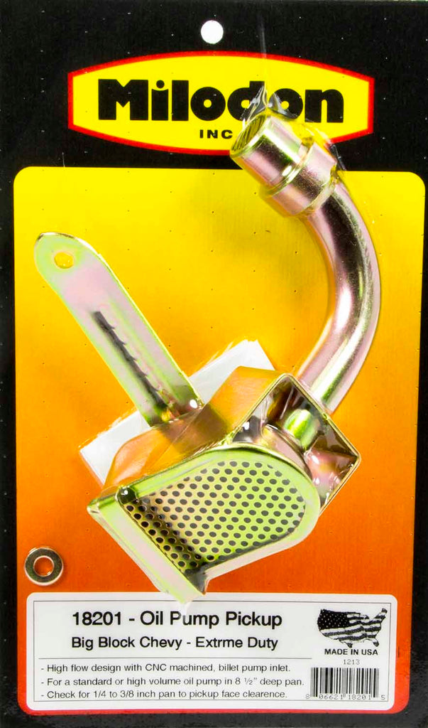 MILODON 18201 Oil Pump Pick-Up - SBC / BBC Extreme Duty
