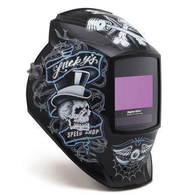 Miller Electric 296766 Digital Elite, Lucky's Speed Shop, ClearLight 4x, Welding Helmet