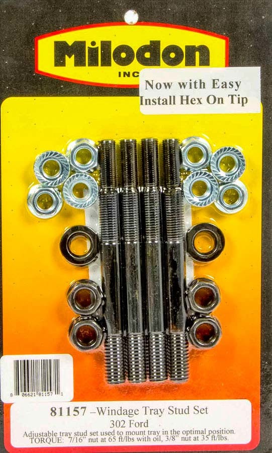MILODON 81157 SBF Windage Tray Stud Kit