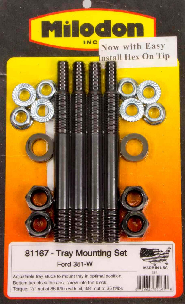 MILODON 81167 Ford 351W Windage Tray Installation Kit