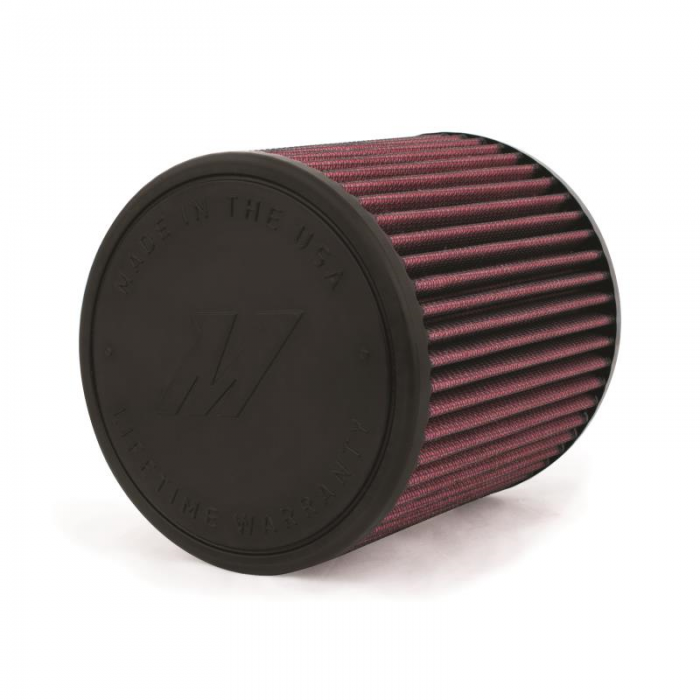 Mishimoto MMAF-3506 Performance Air Filter, 3.5 In. Inlet, 6 In. Filter Length, Red