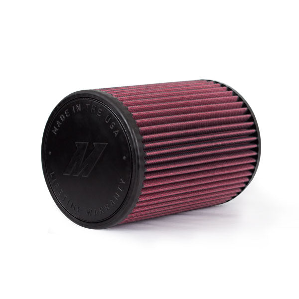 Mishimoto MMAF-3508 Performance Air Filter, 3.5 In. Inlet, 8 In. Filter Length, Red