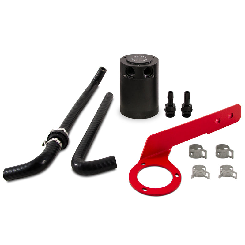 Mishimoto MMBCC-ACRD20-18PBERD Honda Accord 2.0T Direct Fit Baffled Oil Catch Can, PCV Side, 2018-2022, Red for Select Honda Accord