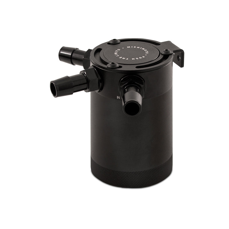 Mishimoto MMBCC-CBTHR-BK Compact Baffled Oil Catch Can, 3-Port