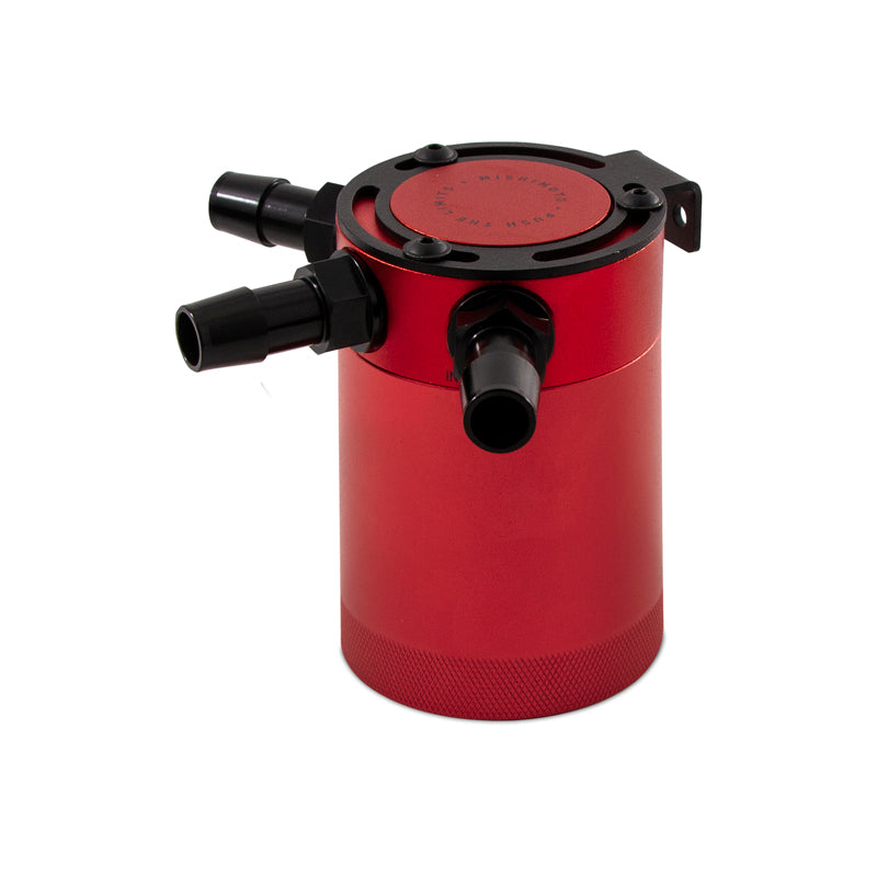 Mishimoto MMBCC-CBTHR-RD Compact Baffled Oil Catch Can, 3-Port