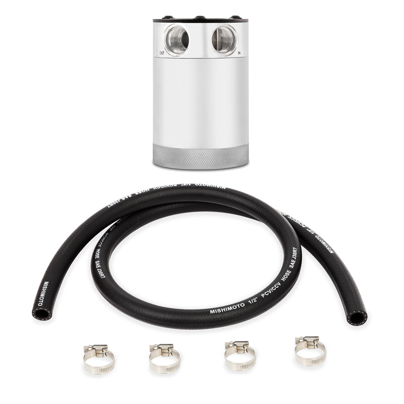 Mishimoto MMBCC-CBTWO-P Compact Baffled Oil Catch Can, 2-Port