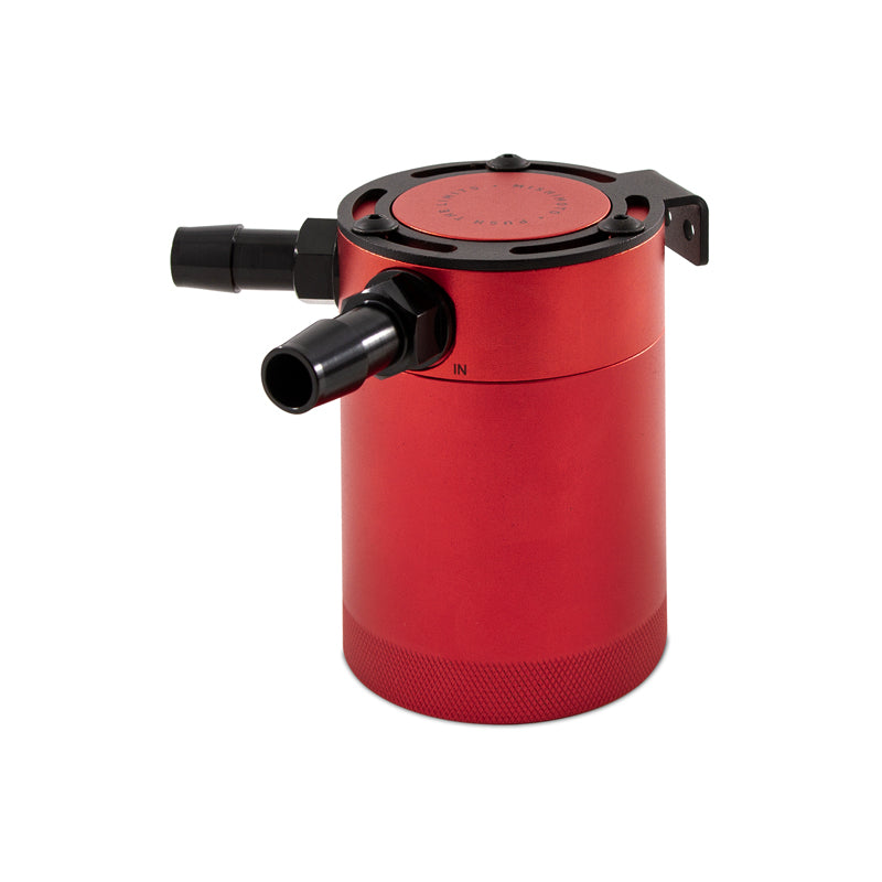 Mishimoto MMBCC-CBTWO-RD Compact Baffled Oil Catch Can, 2-Port