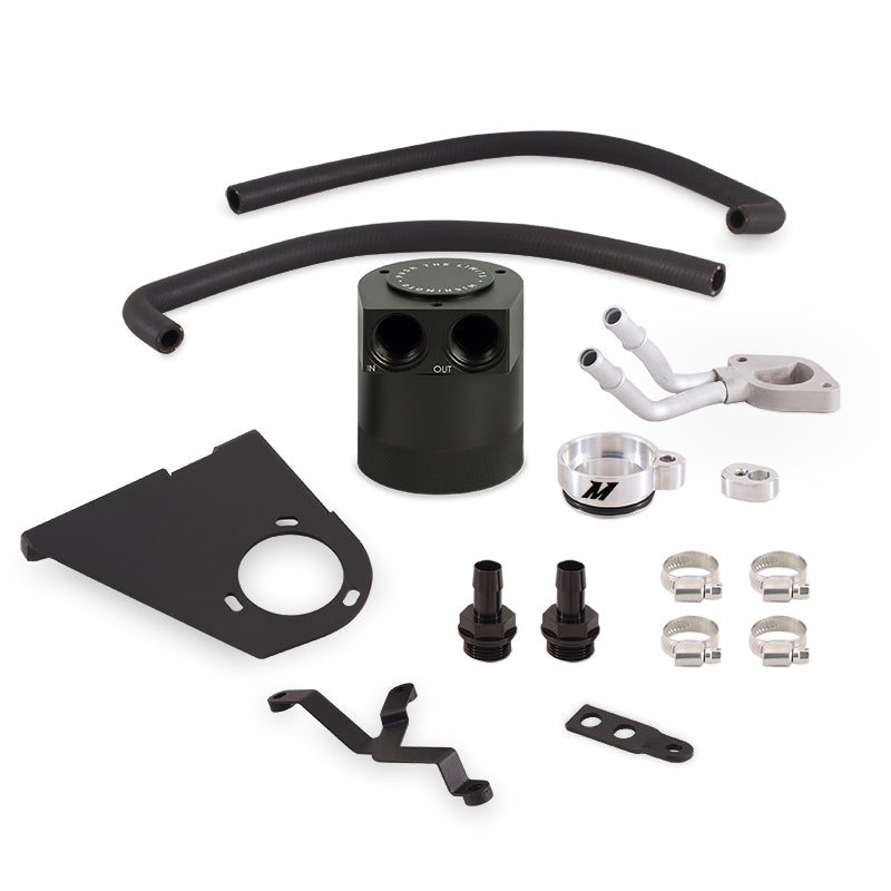 Mishimoto MMBCC-F2D-17BE Ford 6.7L Powerstroke Baffled Oil Catch Can Kit, 2017-2022 for Select Ford F-250 Super Duty, Ford F-350 Super Duty, Ford F-450 Super Duty, Ford F-550 Super Duty