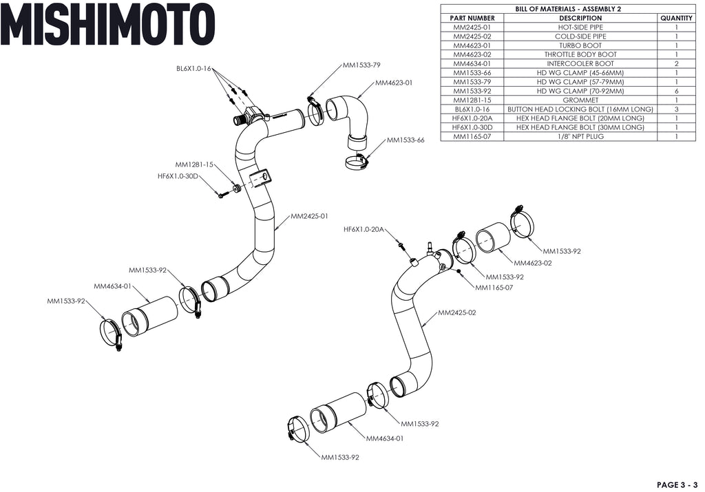 Mishimoto MMINT-BR23-21HKSLP for Select Ford Bronco