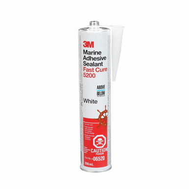 3M 06520 Marine Adhesive Sealant, 5200, White - 295mL