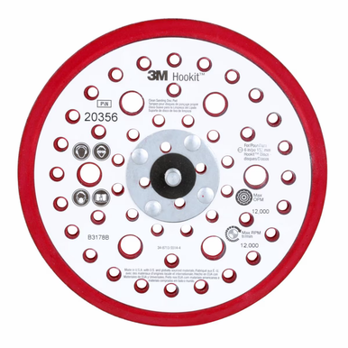 3M 20356 Xtract™ Hookit™ Low Profile Back-up Pad, 6in x 3/8in (152mm x 9.52mm)