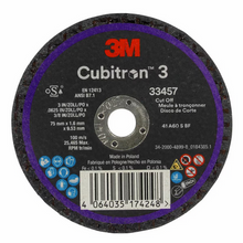 Load image into Gallery viewer, 3M 33457 Cubitron™ 3 Cut-Off Wheel, 75 mm x 1.6 mm x 9.53mm (Qty 30)