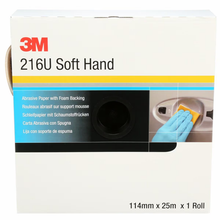 Load image into Gallery viewer, 3M 50338 Soft Hand Abrasive Roll 216U, P500, 114mm x 25m