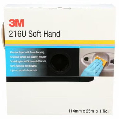3M 50339 Soft Hand Abrasive Roll 216U, P600, 4.5 in x 27.34 yd. (114 mm x 25 m)