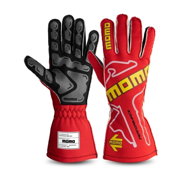 MOMO AUTOMOTIVE ACCESSORIES GUPERFORED11 Gloves Peformance Red Large 11 FIA