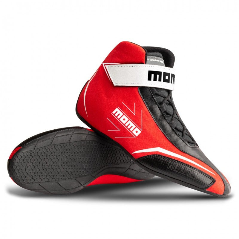 MOMO AUTOMOTIVE ACCESSORIES SCACOLRED43F Shoes Corsa Lite Size 9-9.5 Euro 43 Red