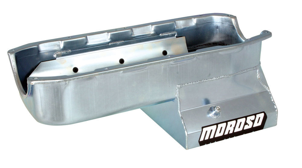 MOROSO 20196 SBC Steel Oil Pan - 7qt. w/Windage Tray