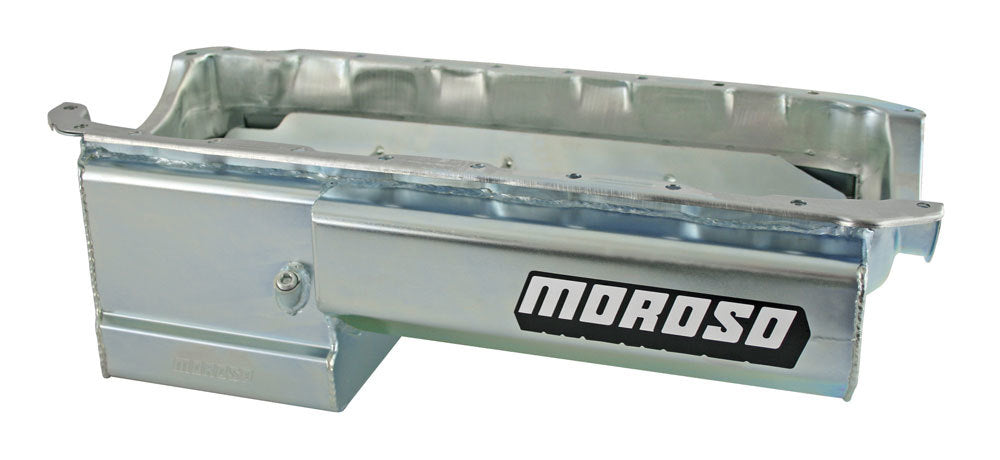 MOROSO 21048 Oil Pan BBC Elim w/Partd Tray Deep F.S.