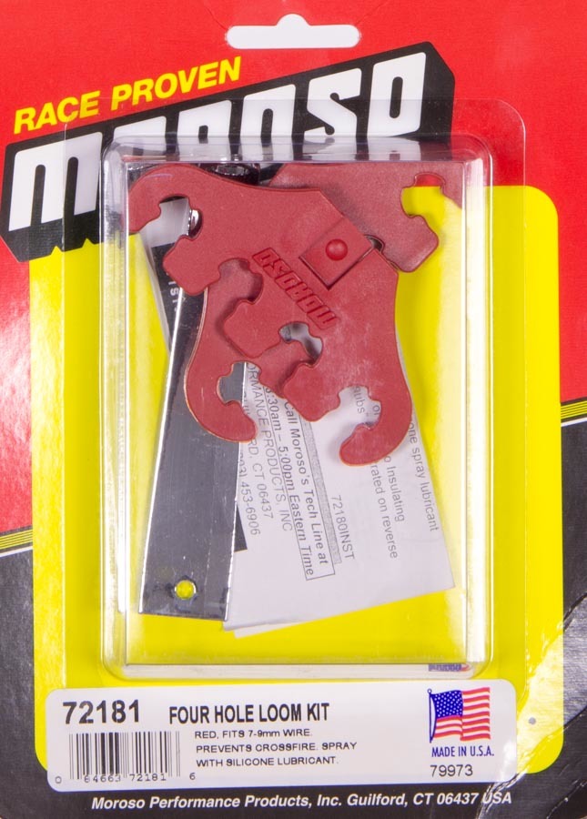 MOROSO 72181 Four Hole Wire Looms Red