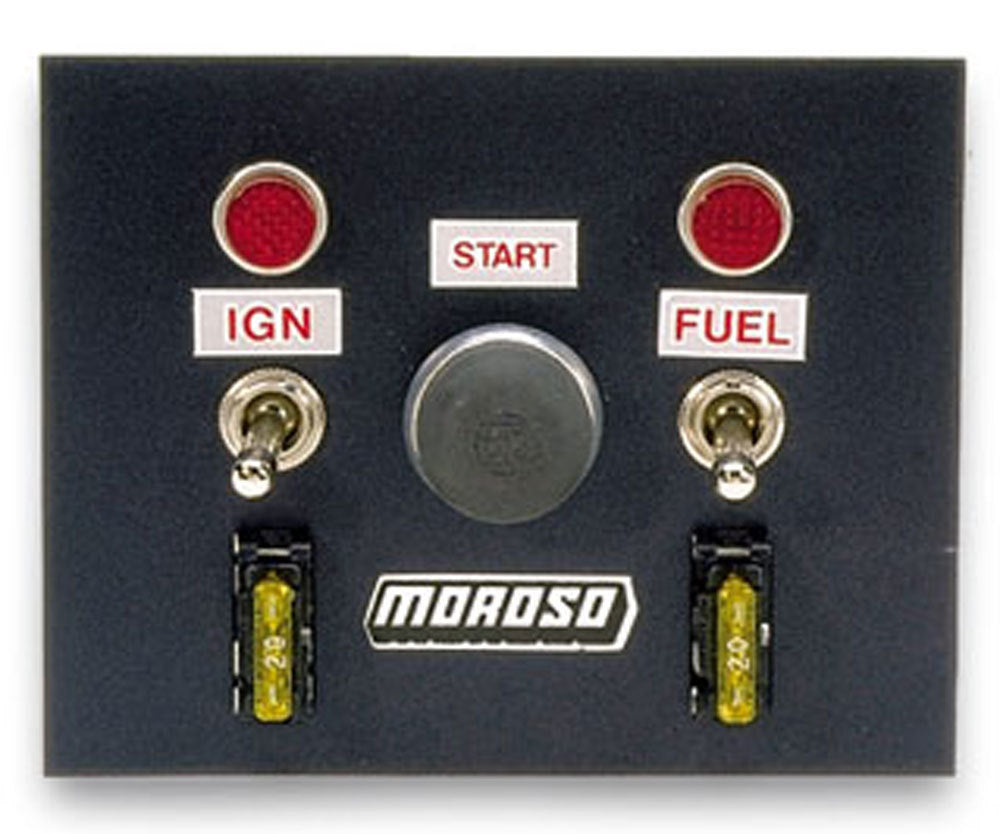 MOROSO 74130 Toggle Switch Panel 4in x 5in - Black Finish