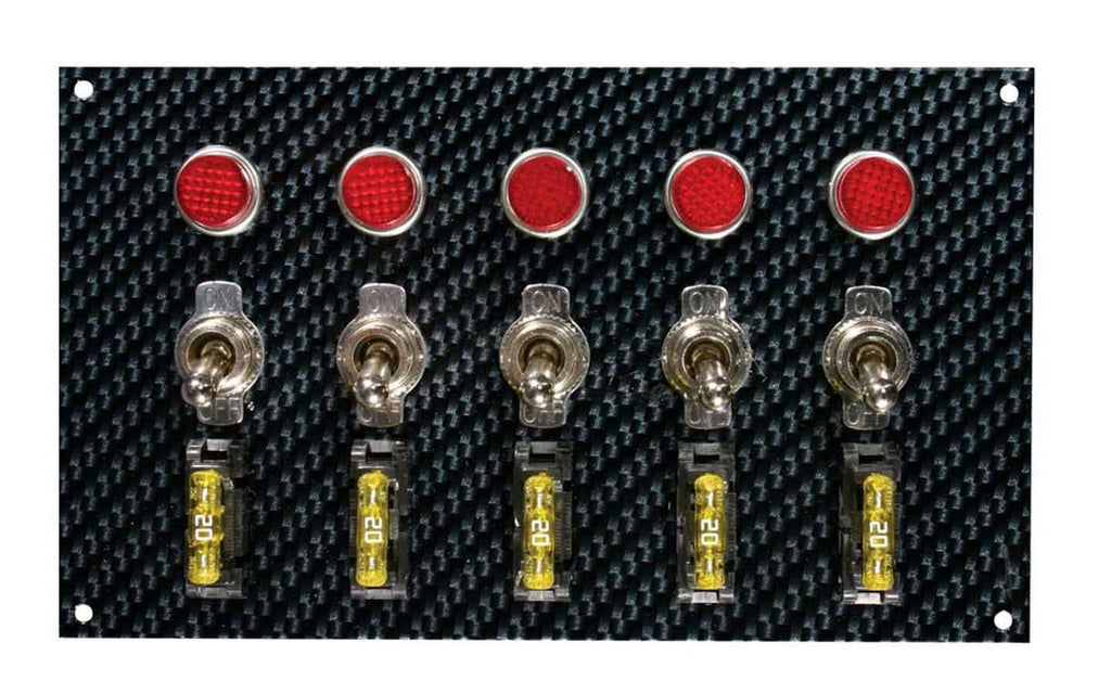MOROSO 74148 Fiber Design Switch Panel - Black/Black