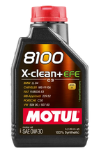 Load image into Gallery viewer, Motul 111657 8100 X-Clean+ EFE 0W30 Synthetic Engine Oil - 1L