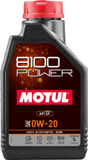 Motul 111798 8100 Power 0W20 Synthetic Engine Oil - 1L