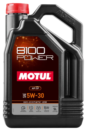 Motul 111801 8100 Power 5W30 Synthetic Engine Oil - 5L