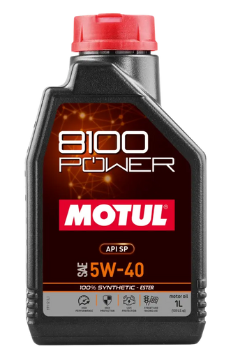 Motul 111808 8100 Power 5W40 Synthetic Engine Oil - 1L