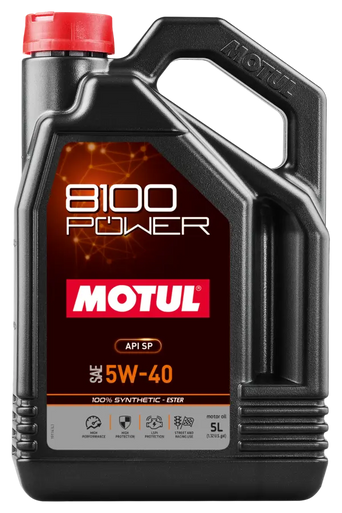 Motul 111809 8100 Power 5W40 Synthetic Engine Oil - 5L