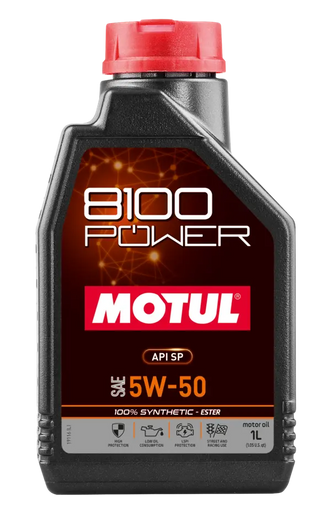 Motul 111811 8100 Power 5W50 Synthetic Engine Oil - 1L