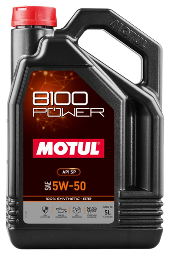 Motul 111812 8100 Power 5W50 Synthetic Engine Oil - 5L
