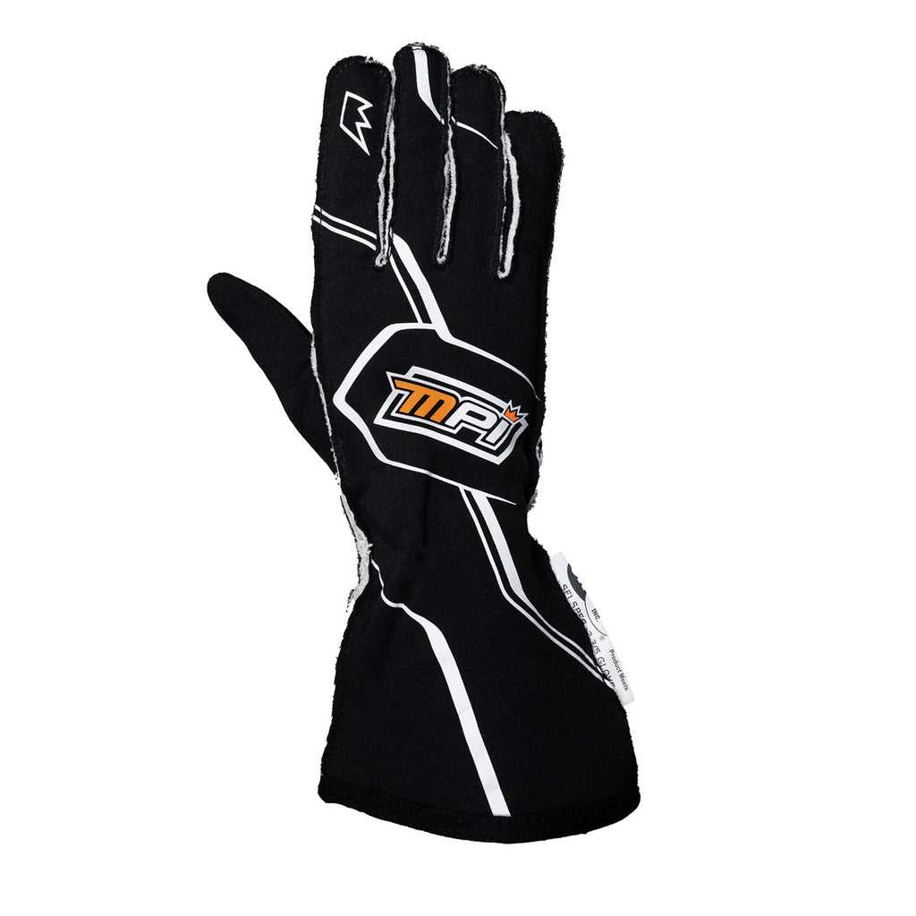 MPI USA MPI-GL-B-S MPI Racing Gloves SFI 3.3/5 Black Small