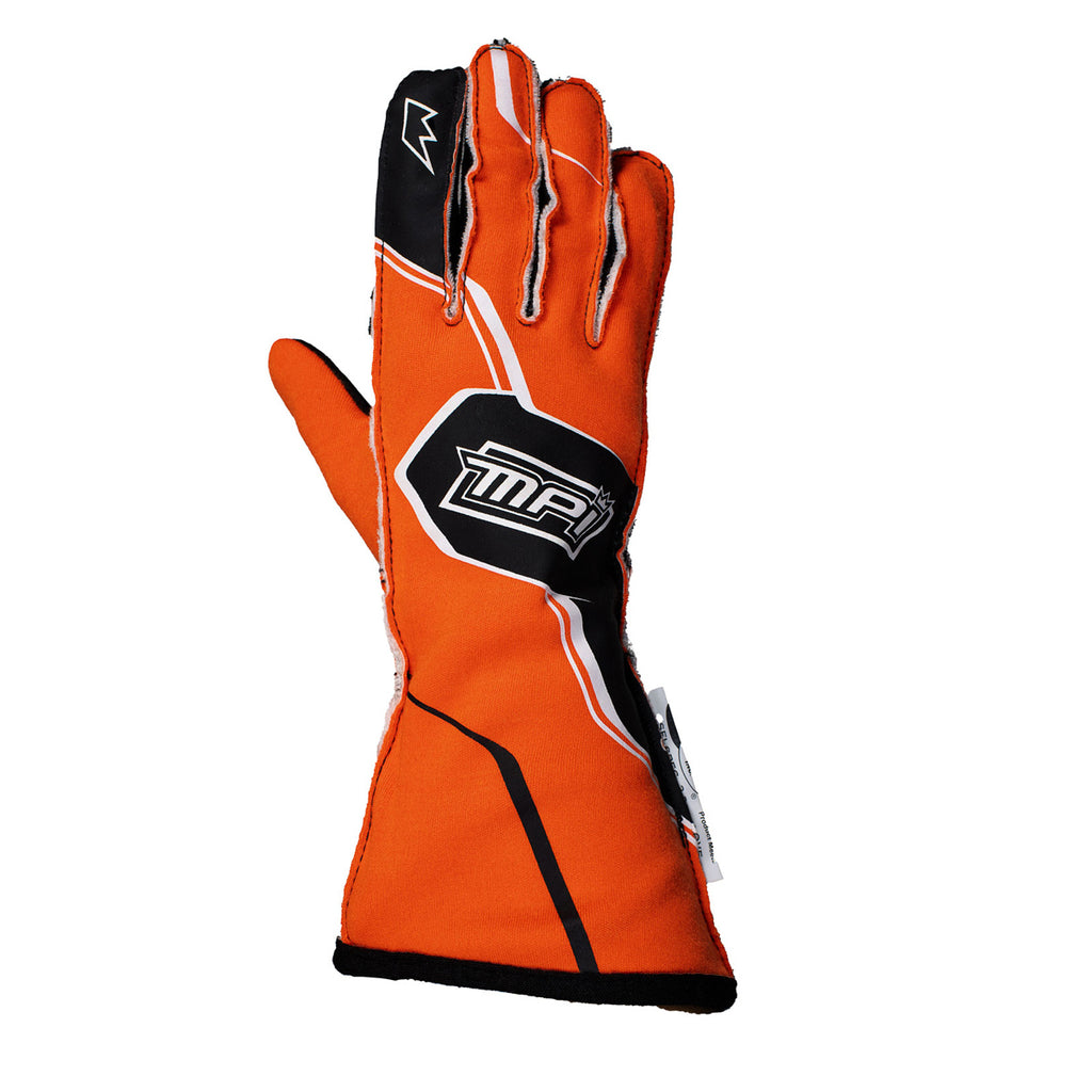 MPI USA MPI-GL-O-M MPI Racing Gloves SFI 3.3/5 Orange Medium