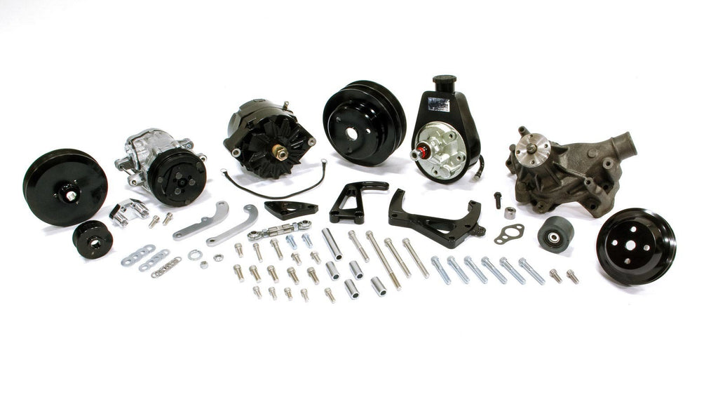 MARCH PERFORMANCE 21690-08 SBC Sport Track Pulley System LWP Black