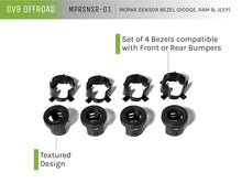 Load image into Gallery viewer, DV8 Offroad MPRSNSR-01 REPLACEMENT FRONT BEZEL AND REAR CLIP FOR MOPAR SENSORS (SENSORS NOT INCLUDED)