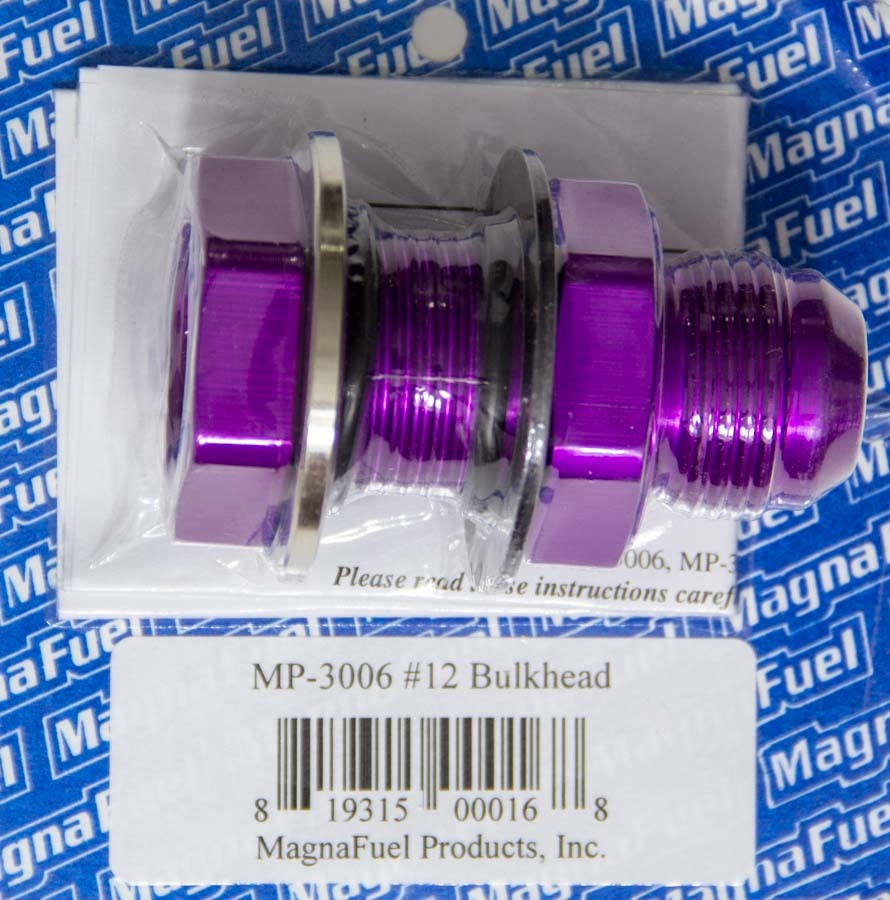 MAGNAFUEL/MAGNAFLOW FUEL SYSTEMS MP-3006 #12 Straight Bulkhead Fitting