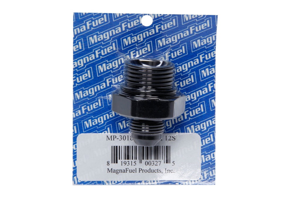 MAGNAFUEL/MAGNAFLOW FUEL SYSTEMS MP-3018-BLK #8 to #12 O-Ring Male Adapter Fitting Black