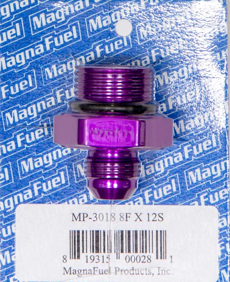 MAGNAFUEL/MAGNAFLOW FUEL SYSTEMS MP-3018 #8 to #12 O-Ring Male Adapter Fitting