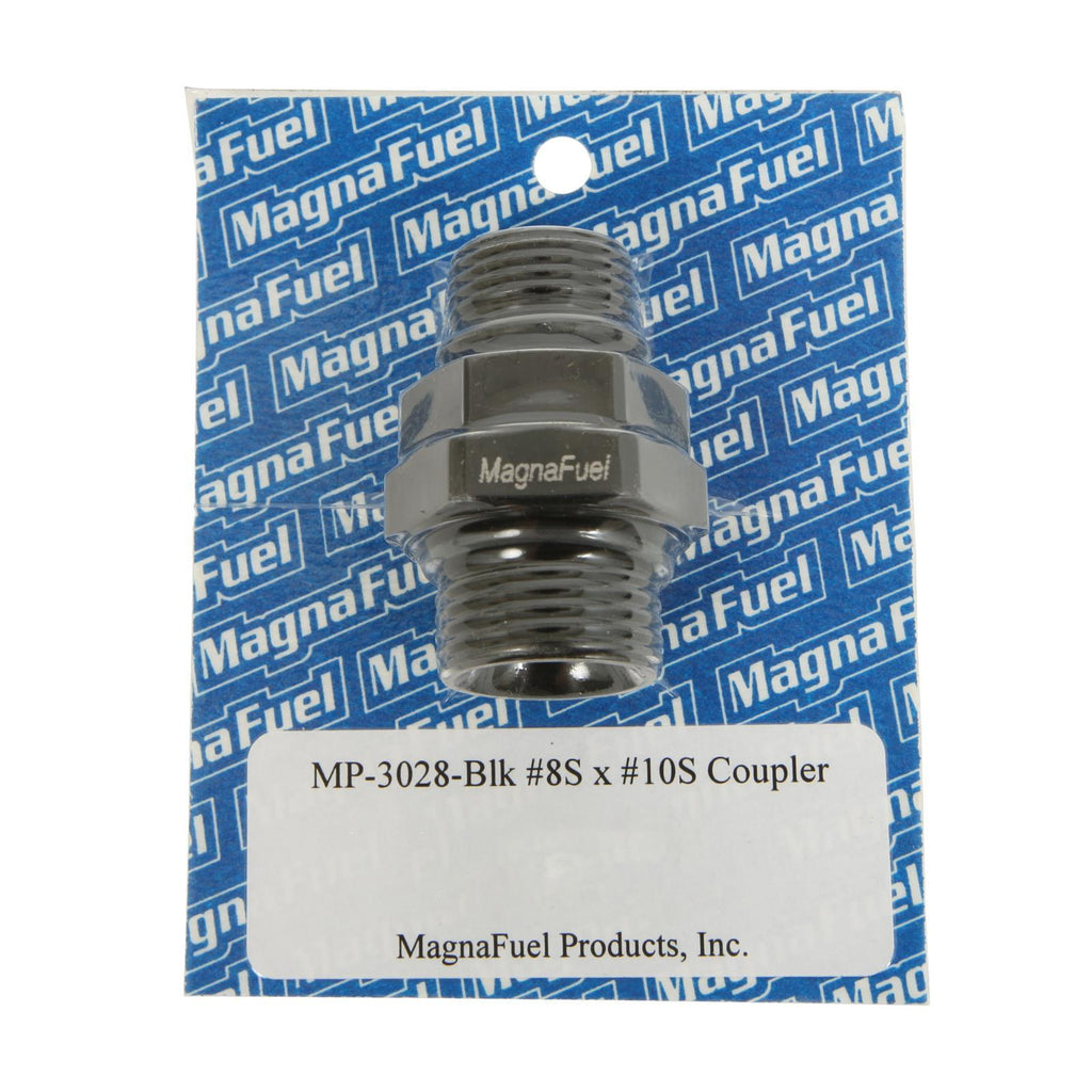 MAGNAFUEL/MAGNAFLOW FUEL SYSTEMS MP-3028-BLK Coupler Fitting - 10an to 8an Straight - Black