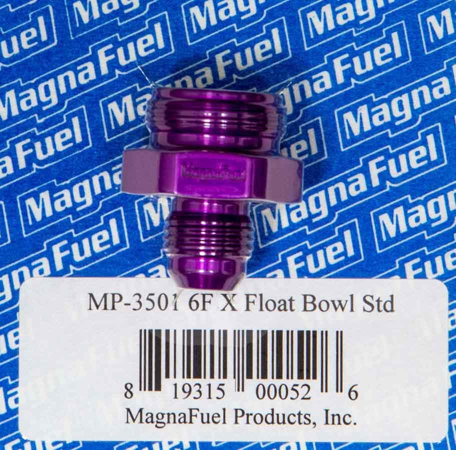 MAGNAFUEL/MAGNAFLOW FUEL SYSTEMS MP-3501 #6 Holley Float Bowl Fitting